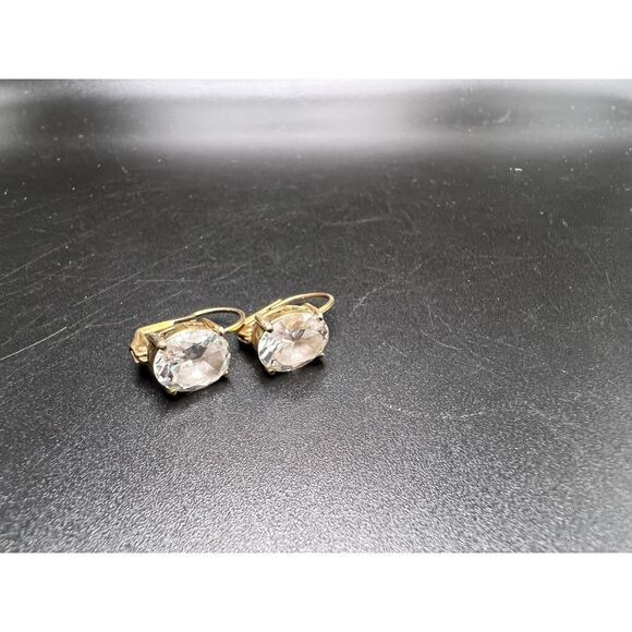 Oval Crystal Earrings - Picture 3 of 5